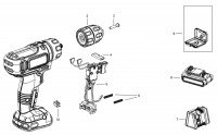 Black & Decker BDCHD181B3A Type H1 Drill Spare Parts